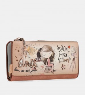 Anekke Hollywood Flexible Large Rfid Wallet Geldbörse Damen | QCTSL-3428